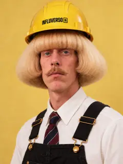O chefe da fábrica (@influverso.ia), personagem de IA do Influverso