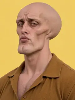 Personagem de IA na estética da trend: testa de perfil