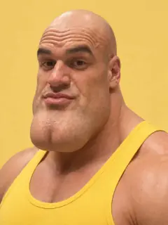 Personagem de IA na estética da trend: careca de regata